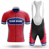 BigCrowns | Dark Blue Cycling Short Sleeve Custom Name Cycling Kit