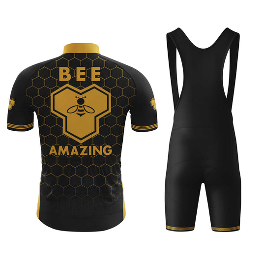 Bee Amazing Men's Cycling Jersey Set, Road Bike Cycling Kit for Men, Biking Outfit, Bicycle Suit, Team Racing Uniform