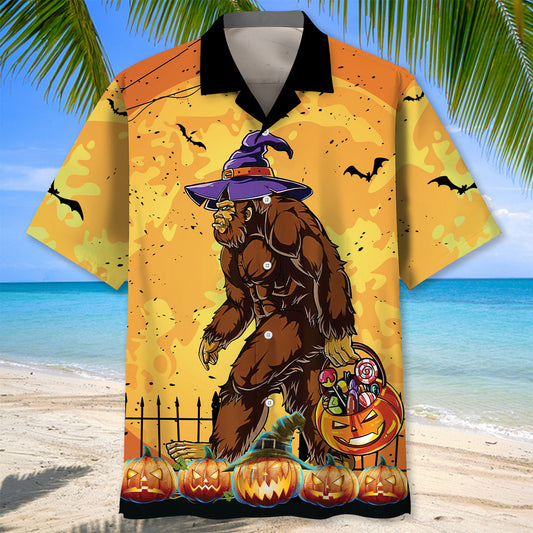 This Is My Human Costume Bigfoot Halloween Hawaiian Shirt