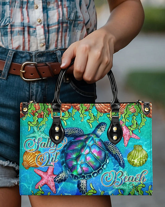 Salty Lil' Beach Turtle Leather Handbag