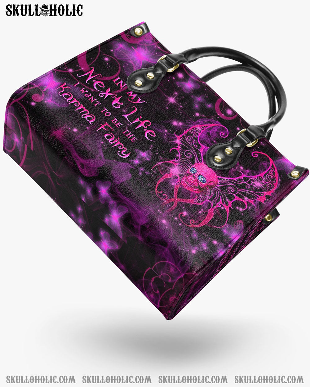 KARMA FAIRY SKULL LEATHER HANDBAG - YHLN2503242