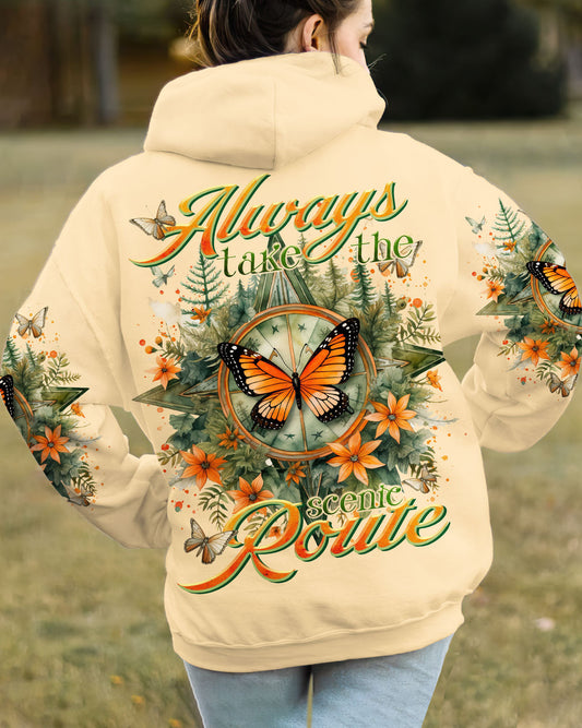 ALWAYS TAKE THE SCENIC ROUTE COMPASS ALL OVER PRINT - TLTR2912232