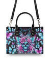 SKULL ROSES LEATHER HANDBAG - YHDU1406243