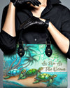 As Free As The Ocean Turtle Leather Handbag