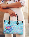 Smell The Sea Feel The Breeze Turtle Leather Handbag