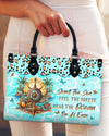 Smell The Sea Feel The Breeze Leather Handbag