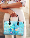 Smell The Sea Feel The Breeze Leather Handbag