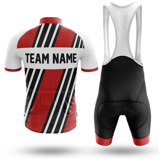 BigCrowns | Red White Black Cycling Short Sleeve Custom Name Cycling Kit