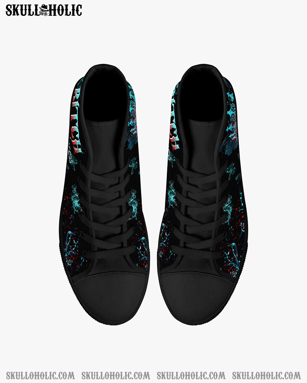 I'M THE F QUEEN SUGAR SKULL HIGH TOP CANVAS SHOES - TLTW0504239