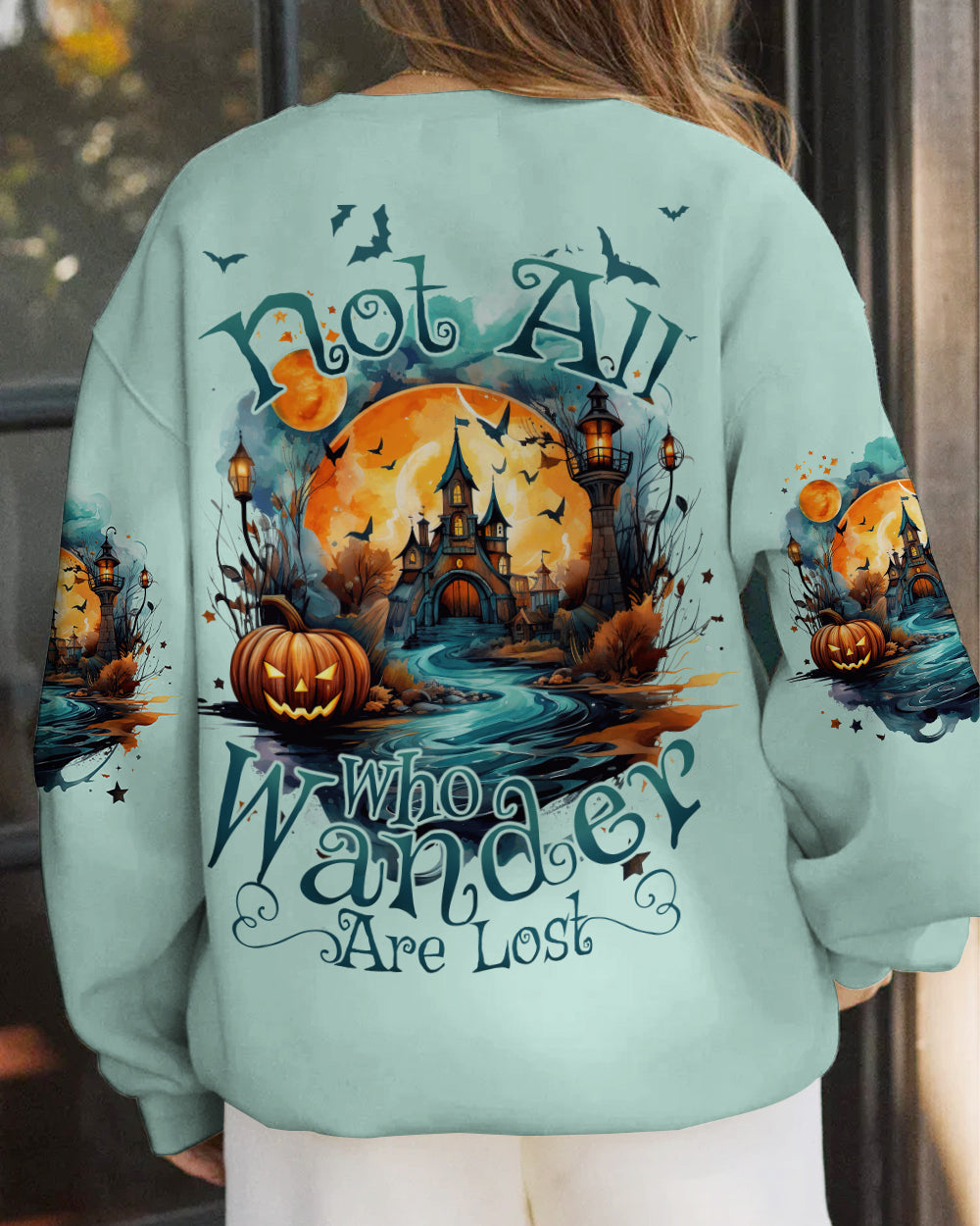 NOT ALL WHO WANDER ARE LOST HALLOWEEN ALL OVER PRINT - TYTD0408232