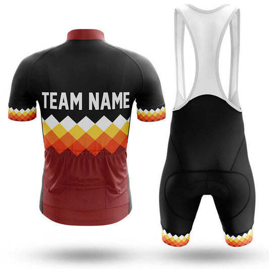 BigCrowns | Black Red Cycling Short Sleeve Custom Name Cycling Kit