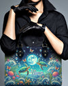 Sea Turtle Moon Leather Handbag