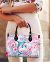 Bigcrowns DOLPHIN FLORAL LEATHER HANDBAG T1107242