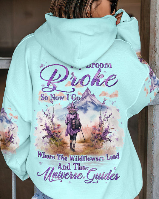 MY BROOM BROKE SO NOW WILDFLOWERS HALLOWEEN ALL OVER PRINT - YHLN1808232
