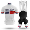 BigCrowns |  Red Navy Line Cycling Short Sleeve Custom Name Cycling Kit
