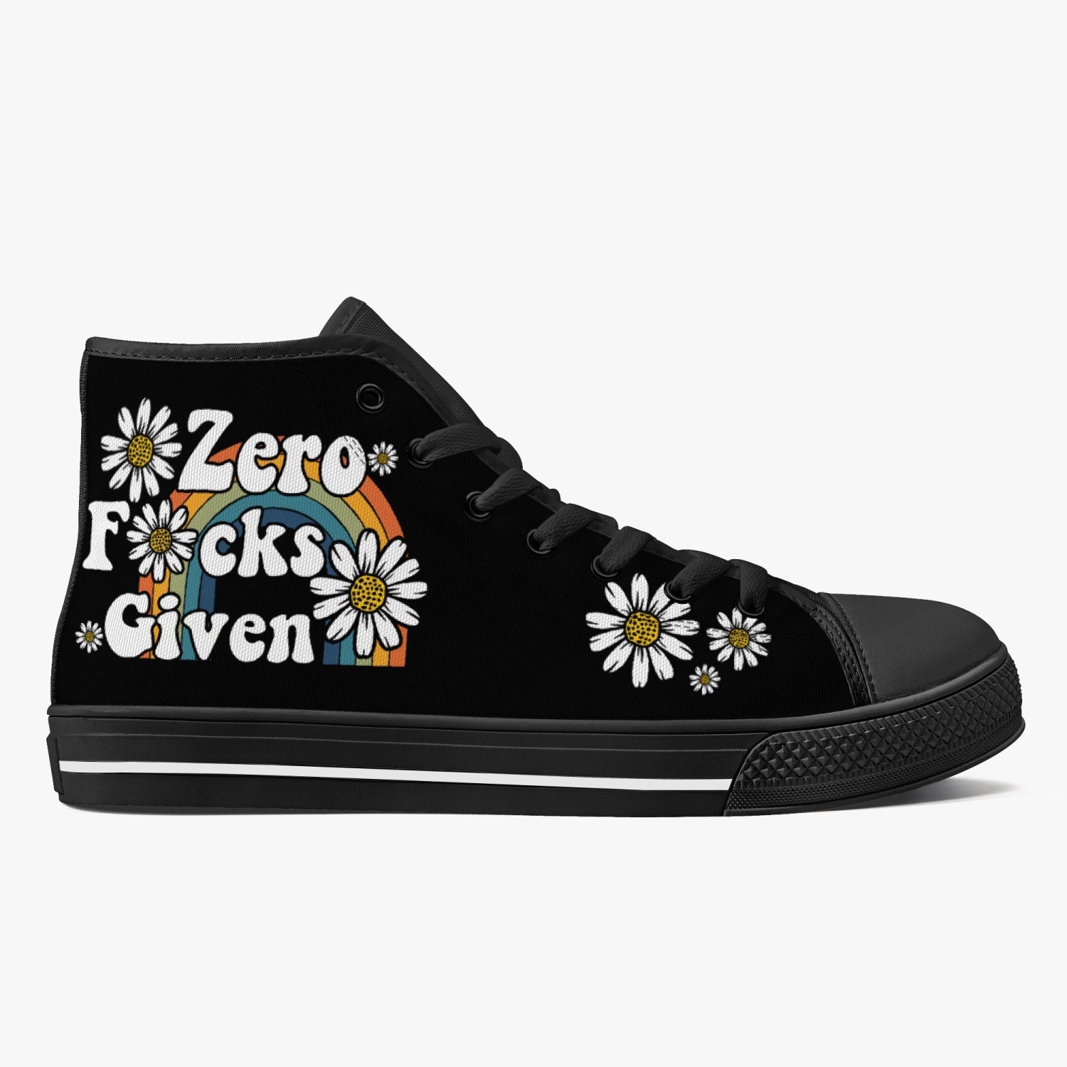 ZERO F GIVEN DAISY RAINBOW HIGH TOP CANVAS SHOES - TY0410221