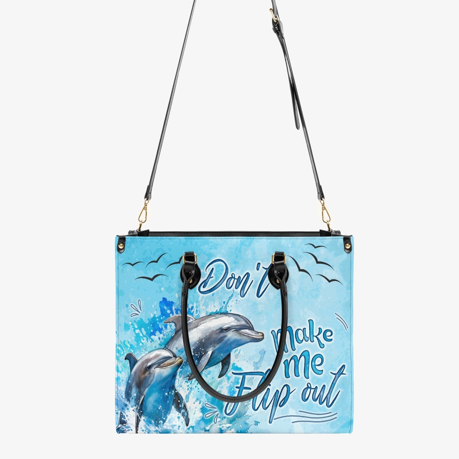 Bigcrowns DON'T MAKE ME FLIP OUT LEATHER HANDBAG TYQY2203244