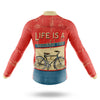 Life Is A Beautiful Ride Men's Cycling Jersey Set, Road Bike Cycling Kit for Men, Biking Outfit, Bicycle Suit, Team Racing Uniform