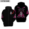 I'M A B DON'T TRY ME ROSE MESSY BUN BLACK ALL OVER PRINT