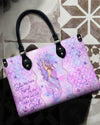 She Has Been Tossed By The Waves Mermaid Leather Handbag