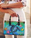 Salty Lil' Beach Turtle Leather Handbag