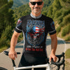 America Skull Men's Cycling Jersey Set, Road Bike Cycling Kit for Men, Biking Outfit, Bicycle Suit, Team Racing Uniform