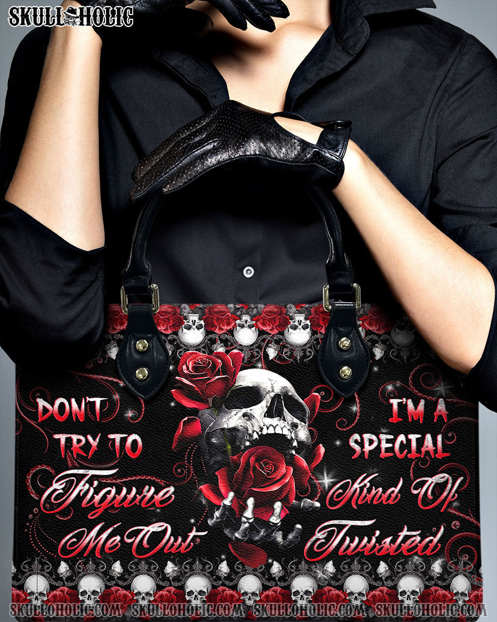 DON'T TRY TO FIGURE ME OUT LEATHER HANDBAG - YHLN2207244