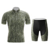 Green Camo Men's Cycling Jersey Set, Road Bike Cycling Kit for Men, Biking Outfit, Bicycle Suit, Team Racing Uniform
