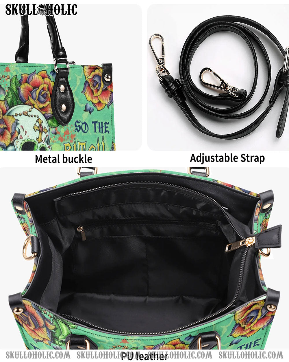 THE GOOD GIRL IN ME GOT TIRED LEATHER HANDBAG - YHLN3007244