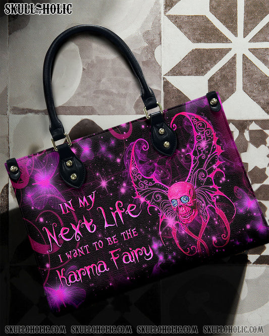 KARMA FAIRY SKULL LEATHER HANDBAG - YHLN2503242