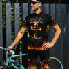 God Will Bring You Through Fire Men's Cycling Jersey Set, Road Bike Cycling Kit for Men, Biking Outfit, Bicycle Suit, Team Racing Uniform