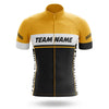 BigCrowns | Black Yellow Cycling Short Sleeve Custom Name Cycling Kit