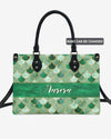 Bigcrowns SPARKLES MERMAID PATTERN LEATHER HANDBAG W2903241