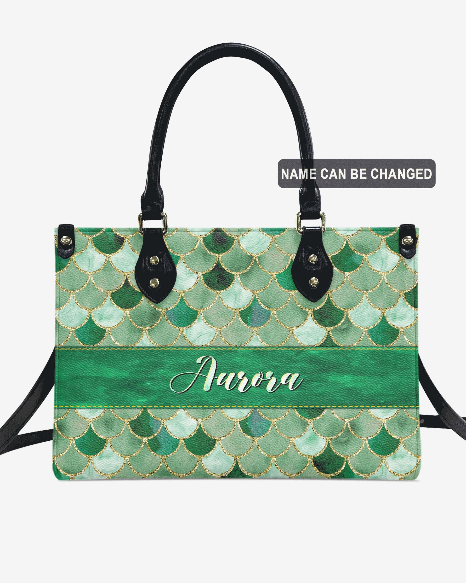 Bigcrowns SPARKLES MERMAID PATTERN LEATHER HANDBAG W2903241