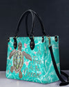 As Free As The Ocean Leather Handbag
