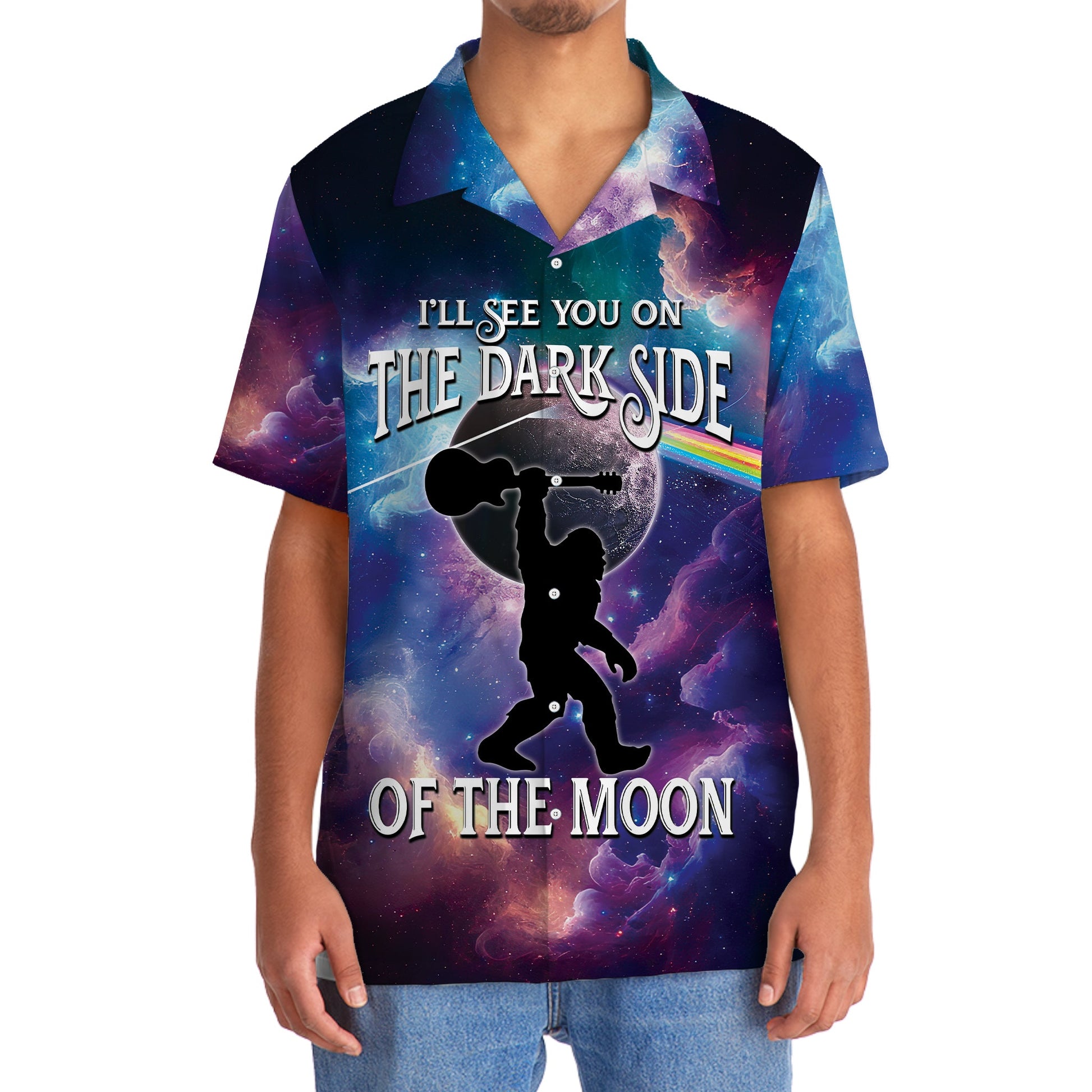 Bigfoot Guitar Will See You On The Dark Side Of The Moon Hawaiian Shirt