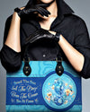 Smell The Sea Feel The Breeze Seahorse Leather Handbag