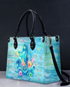 Smell The Sea Feel The Breeze Leather Handbag