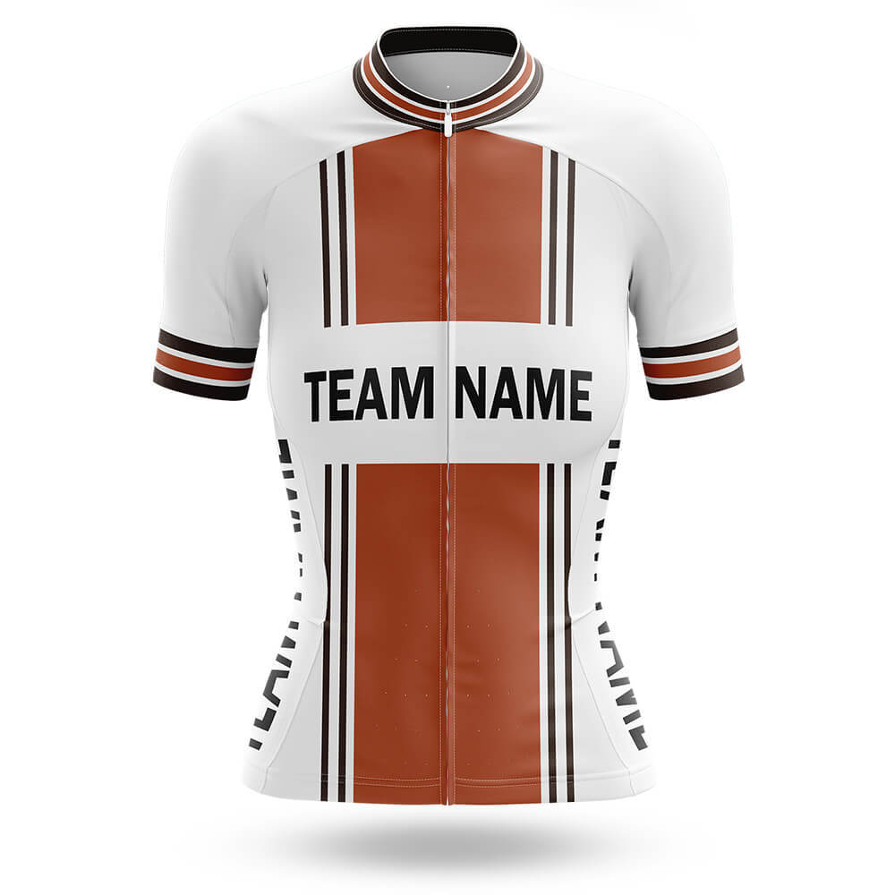 Custom Team Name M4 Orange - Women's Cycling Kit