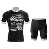 Skull Rider Fueled By Grace Men's Cycling Jersey Set, Road Bike Cycling Kit for Men, Biking Outfit, Bicycle Suit, Team Racing Uniform