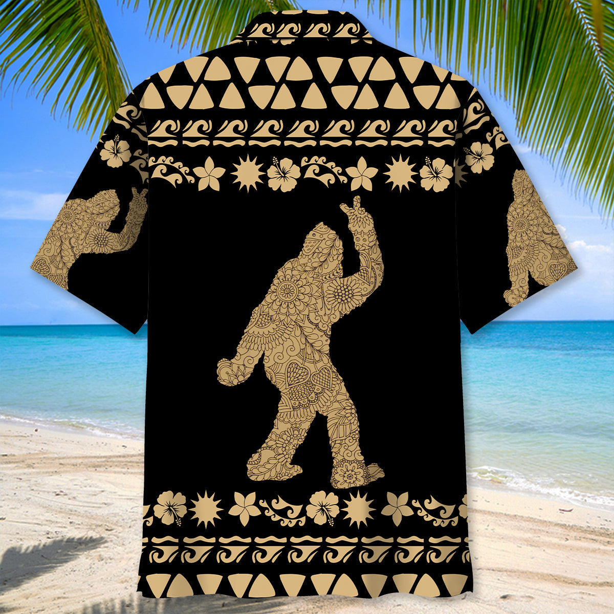 Floral Bigfoot Hawaiian Shirt