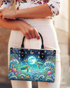 Sea Turtle Moon Leather Handbag