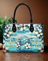 Smell The Sea Feel The Breeze Turtle Leather Handbag