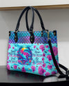 Smell The Sea Feel The Breeze Dolphin Leather Handbag