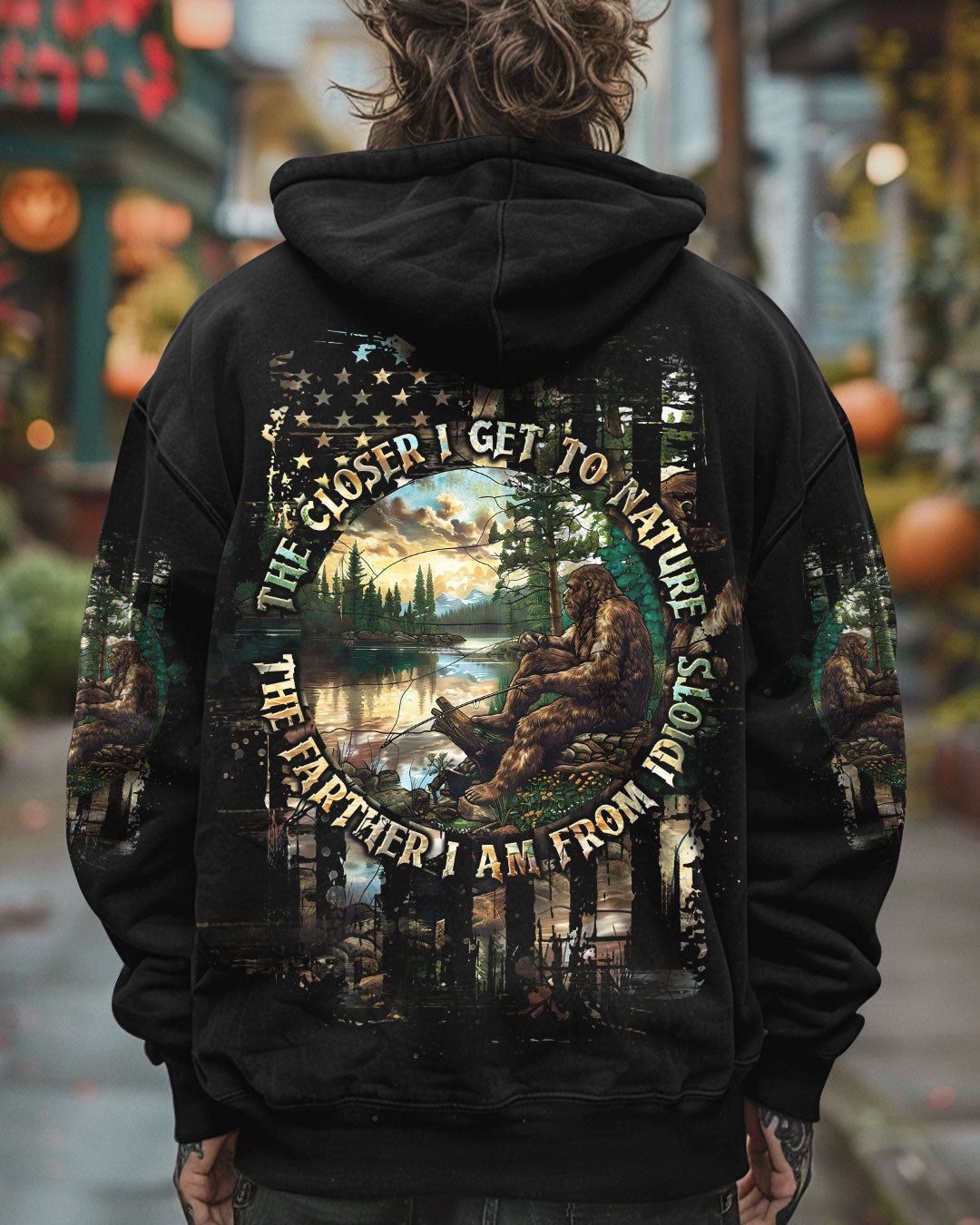 THE CLOSER I GET TO NATURE BIGFOOT FISHING ALL OVER PRINT - TLTW1609242