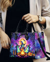 Cute Ghost Camping Halloween Leather Handbag