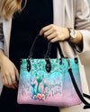 Salty Air And Mermaid Vibes Leather Handbag