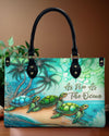 As Free As The Ocean Turtle Leather Handbag