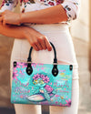 Don'T Worry Beach Happy Leather Handbag