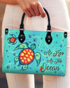 As Free As The Ocean Leather Handbag
